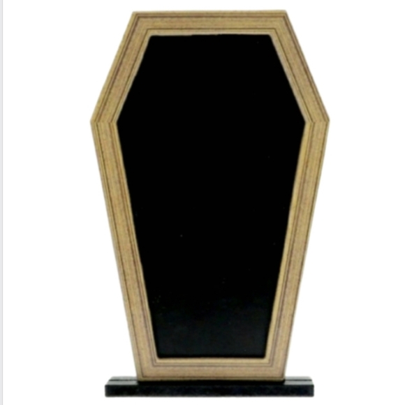 Halloween-Themed Coffin-Shaped Wooden Tabletop Décor - Picture 3 of 6